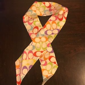 Coach silk pony/bag tie